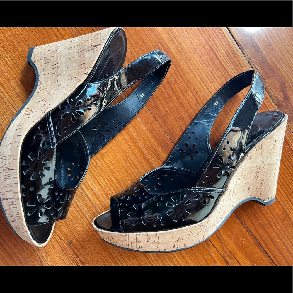 Vaneli Laser Cut Patent Wedge